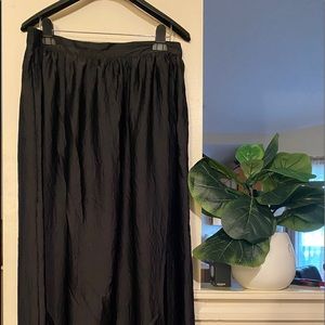 Maxi Skirt Black 100% Polyester Size L